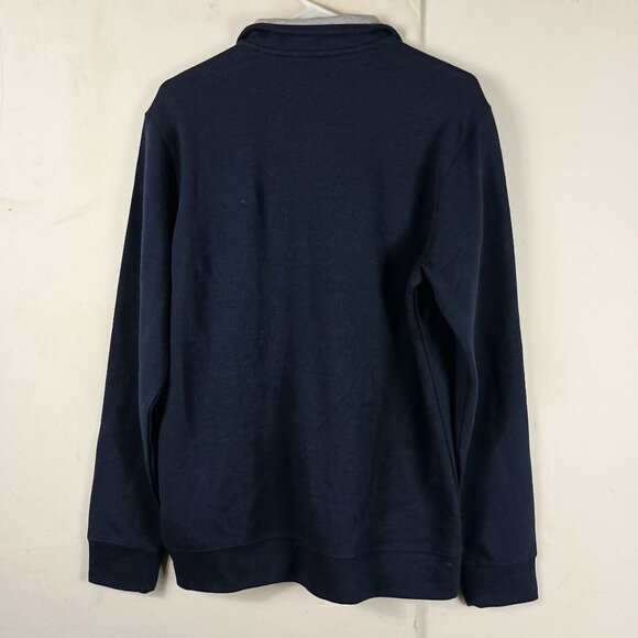 Chaps Quarter Zip Pullover Mens M Navy Blue Sweatshirt Preppy Dadcore Stretch - Picture 5 of 5